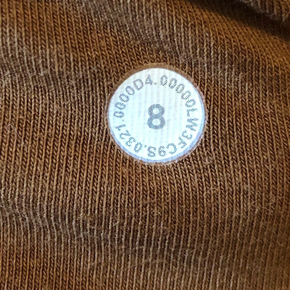 LULULEMON RIPPLED FULL ZIP JACKET COPPER BROWN SIZE 8 FUNNEL NECK LIKE NEW - Picture 9 of 11